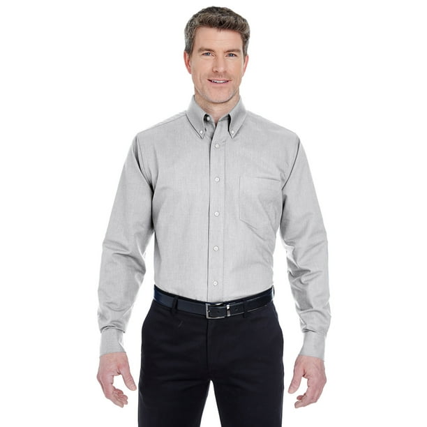 UltraClub Mens Classic Wrinkle-Free Extended Oxford Shirt UltraClub Mens Classic Wrinkle-Free Extended Oxford Shirt